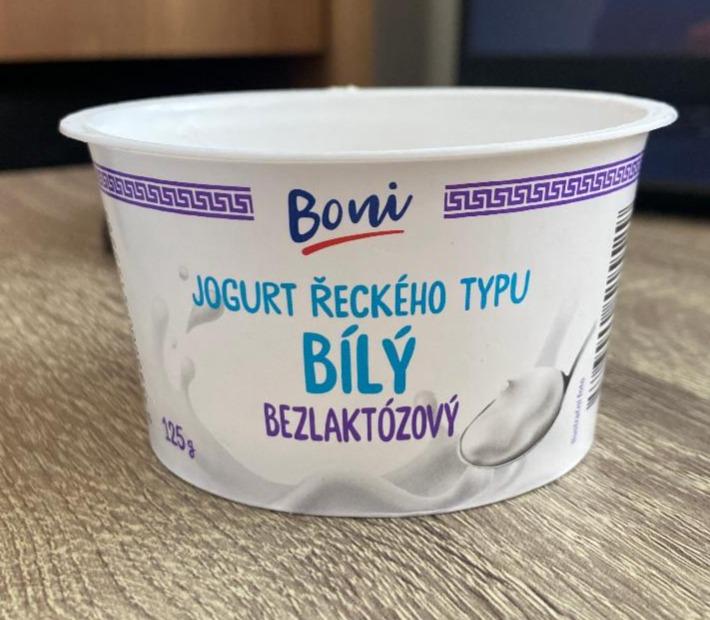 Fotografie - Jogurt řeckého typu bílý bezlaktózový Boni
