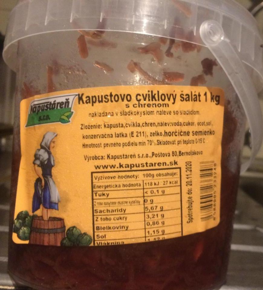 Fotografie - Kapustovo cviklovy salat s chrenom