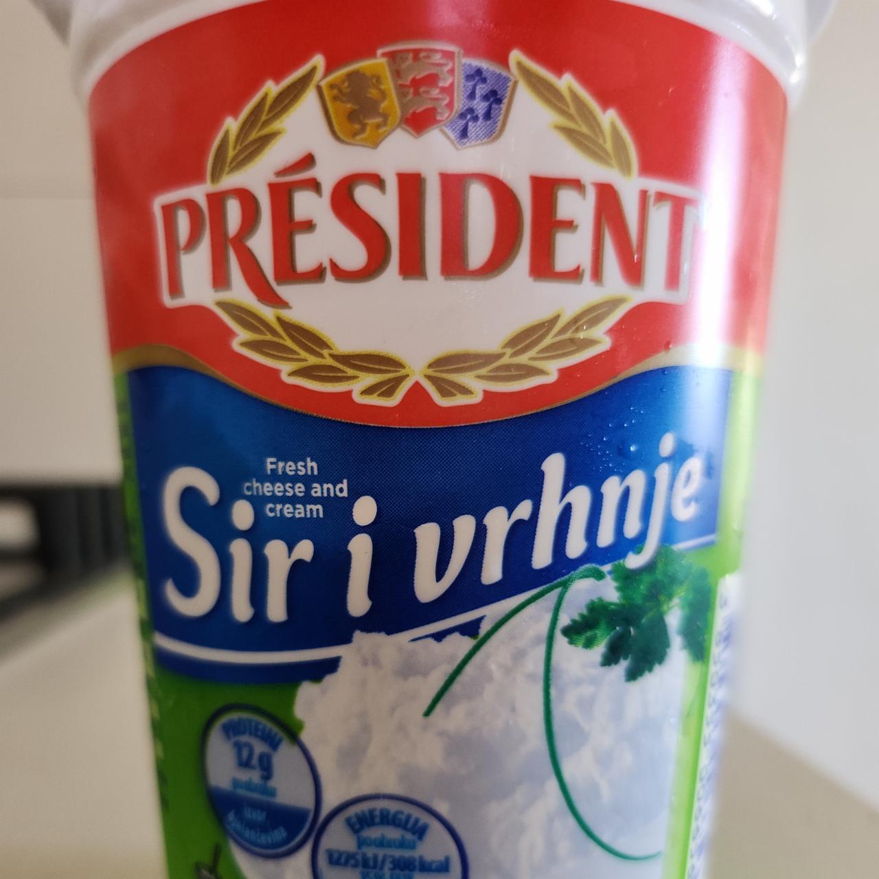 Fotografie - Sir i vrhnje Président