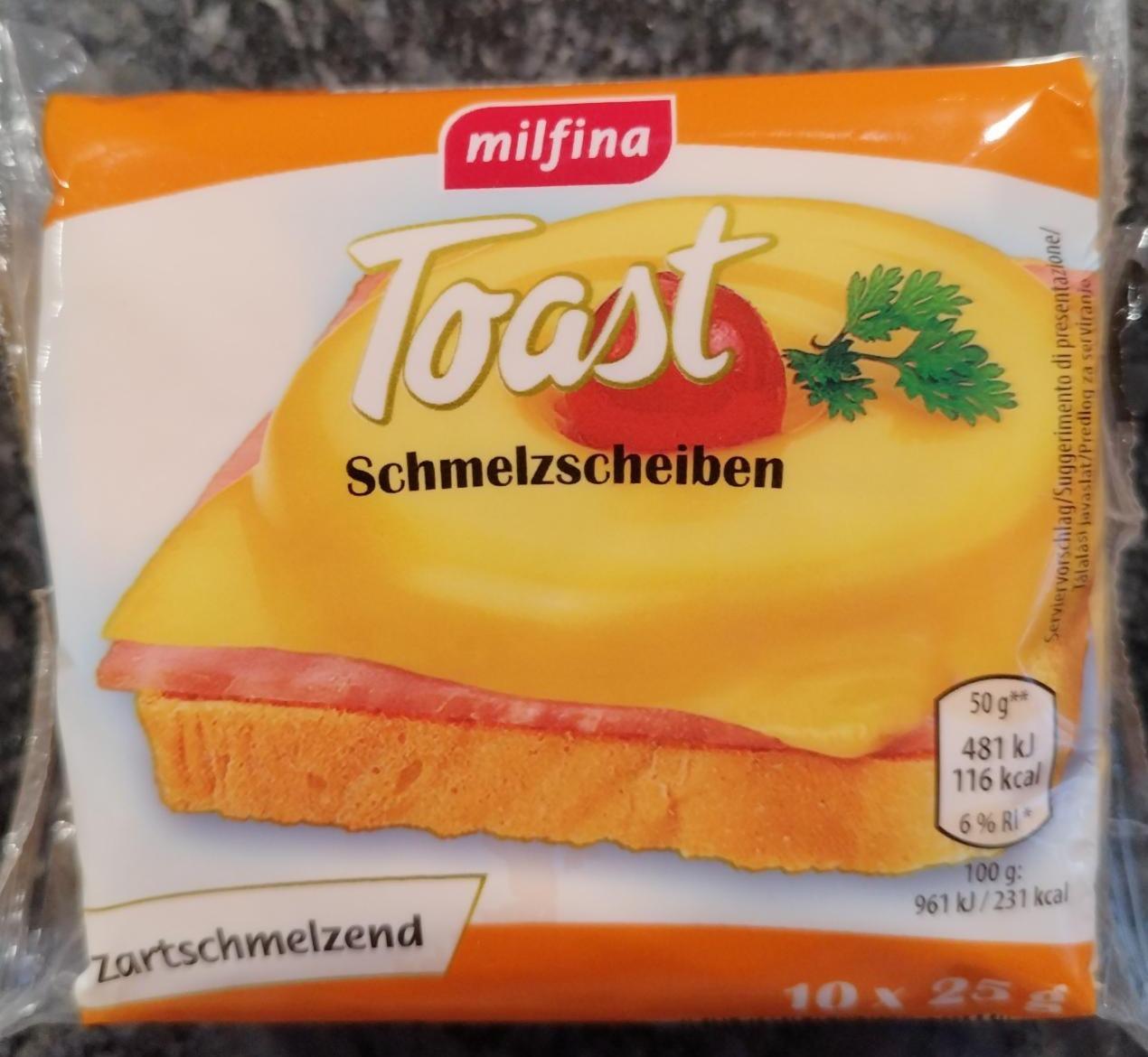 Fotografie - Toast schmelzscheiben Milfina