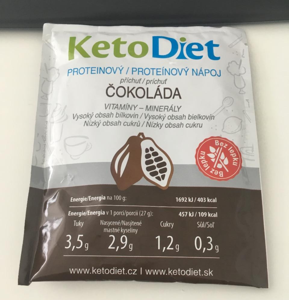 Fotografie - KetoDiet Proteinovy napoj cokolada