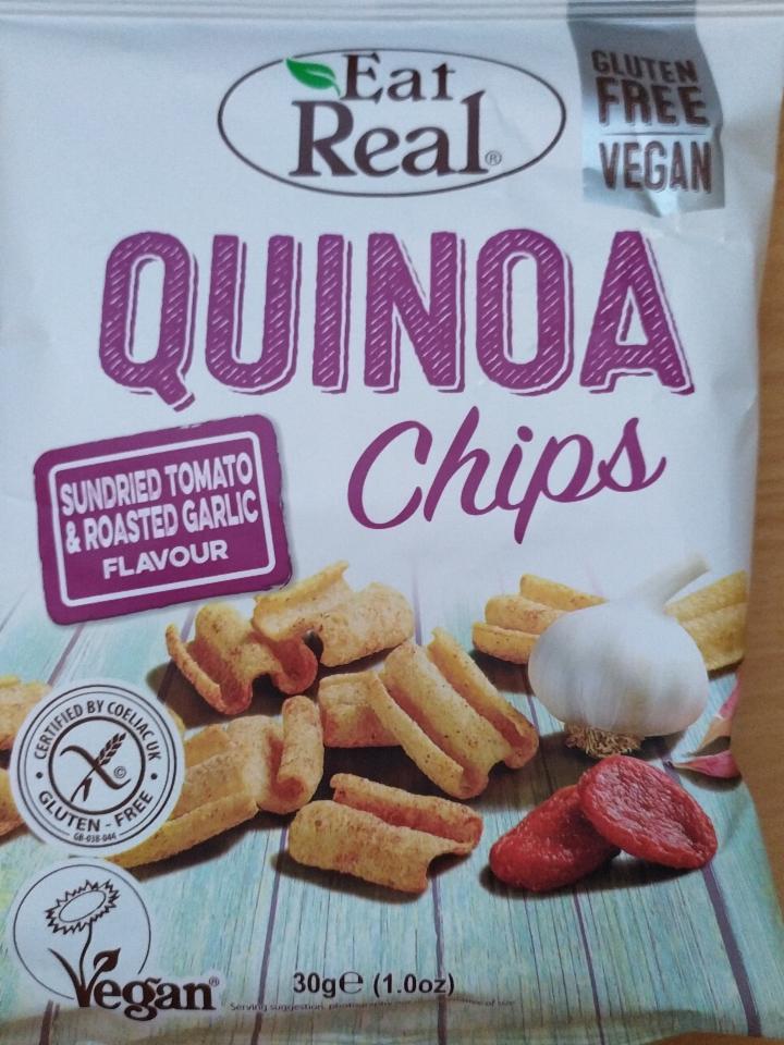 Fotografie - Quinoa chips sundried tomato & roasted garlic (ušene paradajky a cesnak) Eat Real