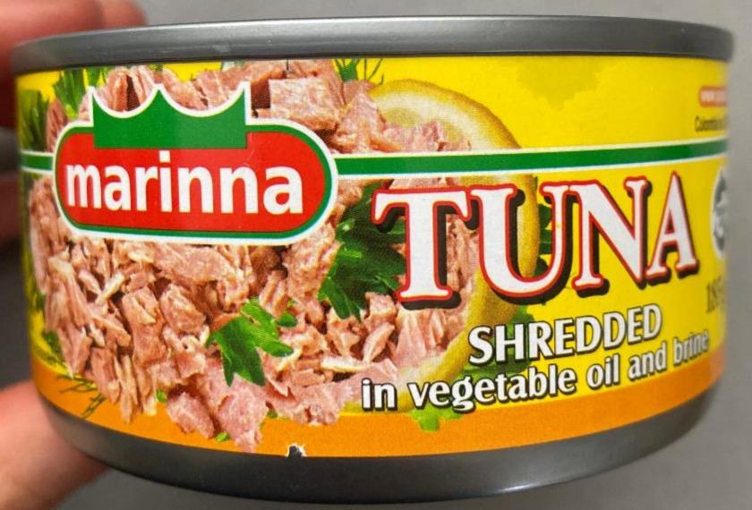 Fotografie - Tuna shredded in vegetable oil and brine Marinna