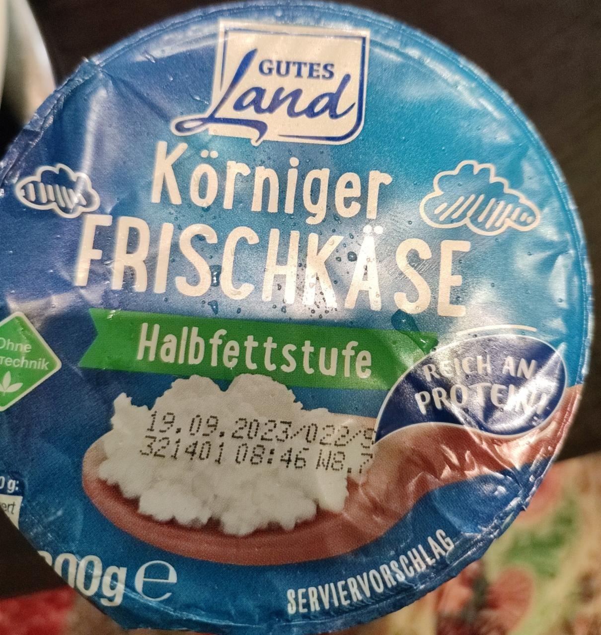 Fotografie - Körniger Frischkäse Halbfettstufe Gutes Land