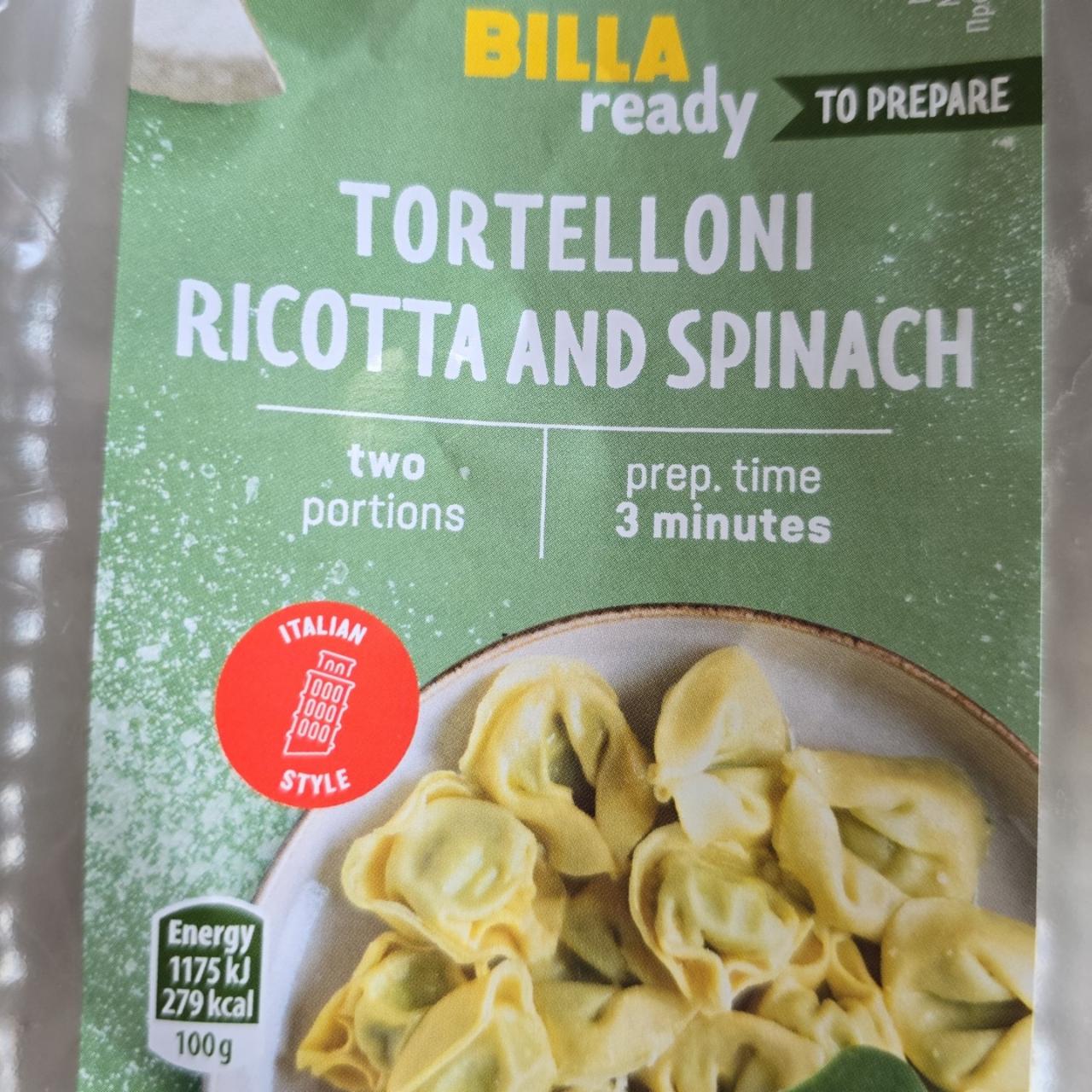 Fotografie - Tortelloni Ricotta and Spinach Billa