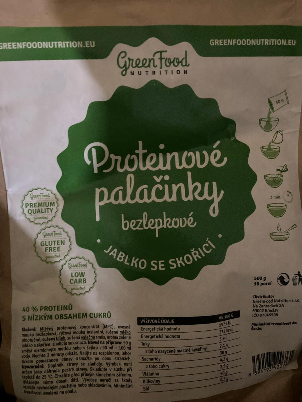 Fotografie - proteinove palačinky jablko se skorici GreenFood