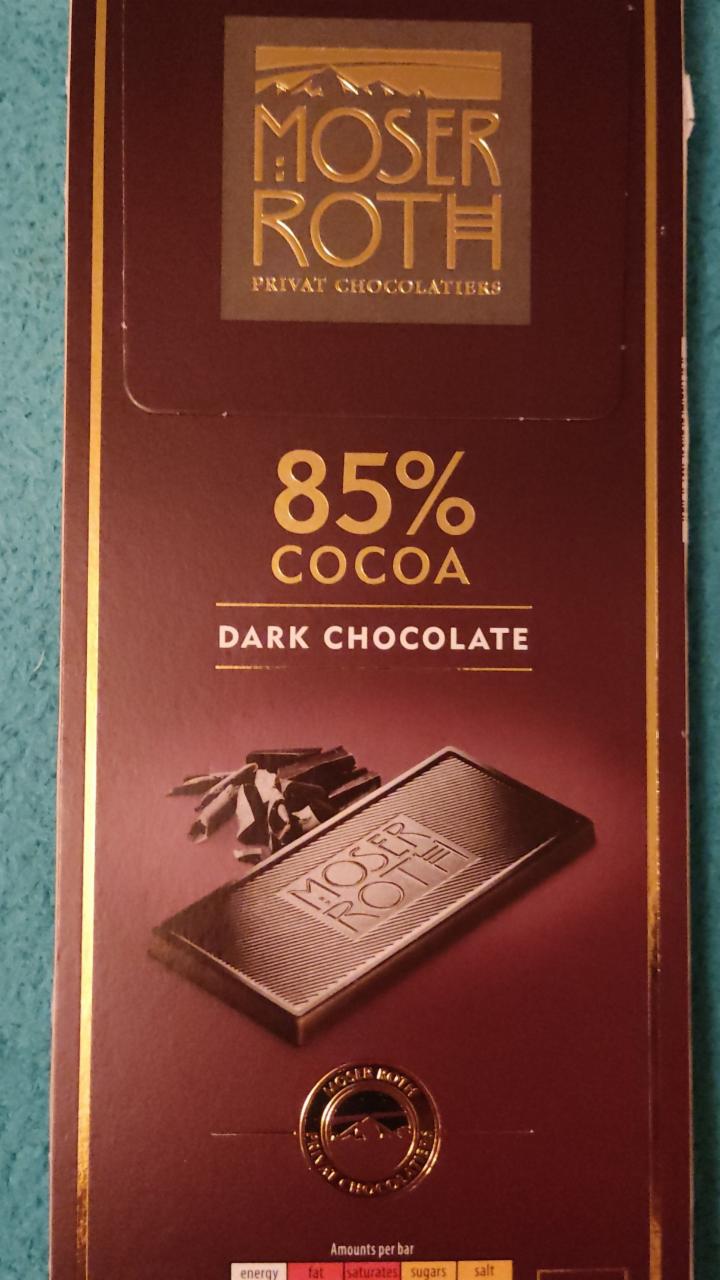Fotografie - Dark chocolate 85% Moser Roth