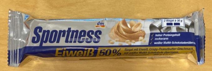 Fotografie - Sportness Eiweis 50% Crispy-Peanutbutter-Geschmack