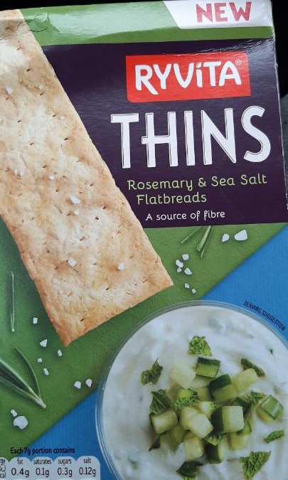 Fotografie - Thins rosemary & sea salt flatbreads Ryvita