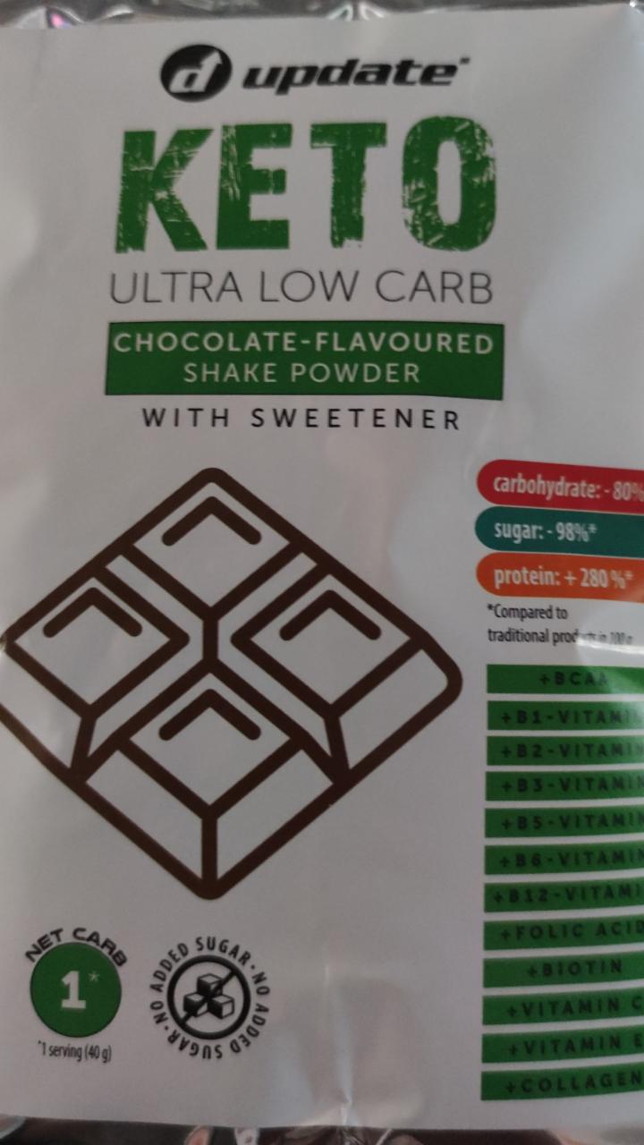 Fotografie - update keto ultra low carb chocolate shake powder