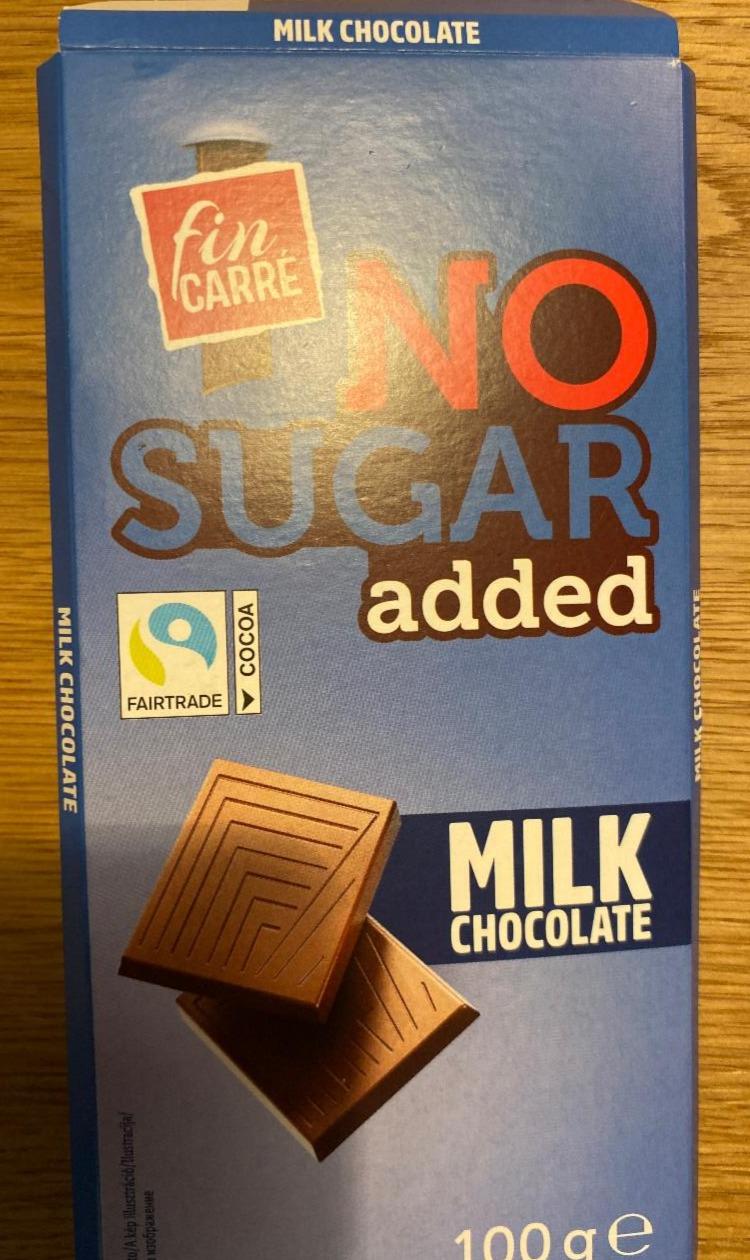 Fotografie - No Sugar added Milk Chocolate Fin Carré
