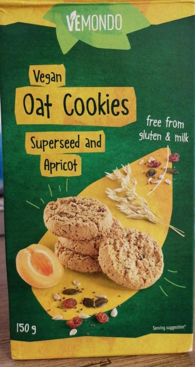 Fotografie - Vegan oat cookies Superseed and apricot Vemondo