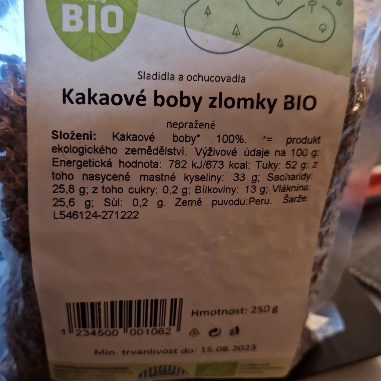 Fotografie - Kakaové boby zlomky Bio nepražené