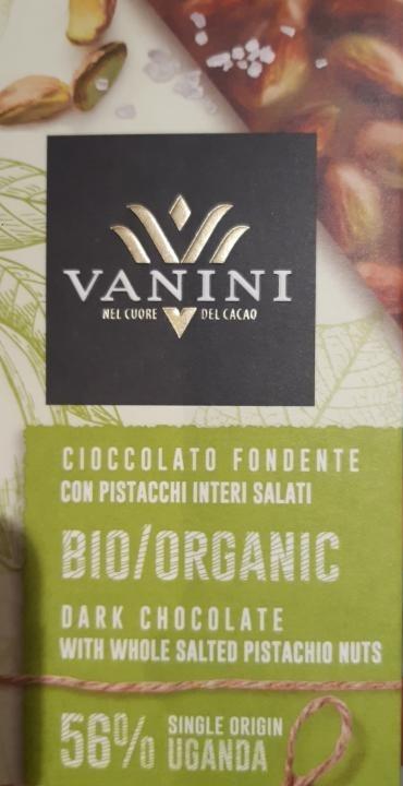 Fotografie - Organic Dark Chocolate with Whole Salted Pistachio Nuts Vanini