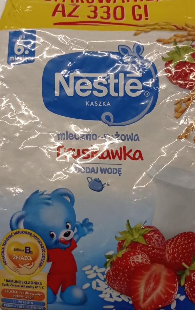 Fotografie - kaszka mleczno ryżowa truskawka Nestle