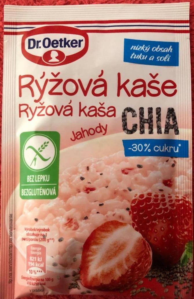 Fotografie - Ryžová kaša Jahody Chia Dr.Oetker suchý stav