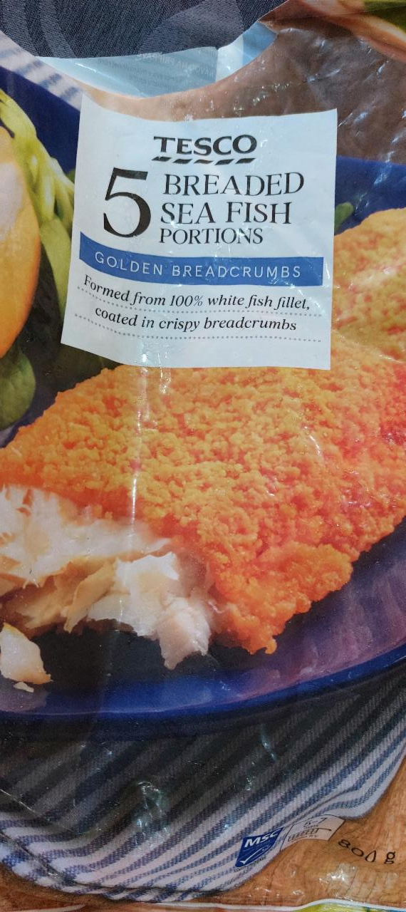 Fotografie - 5 Breaded sea fish portions Tesco