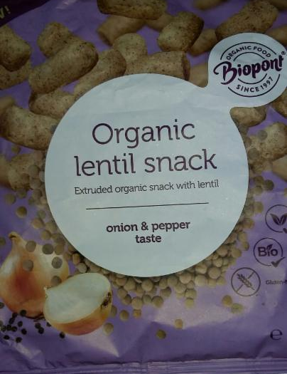 Fotografie - Organic lentil snack onion&pepper taste