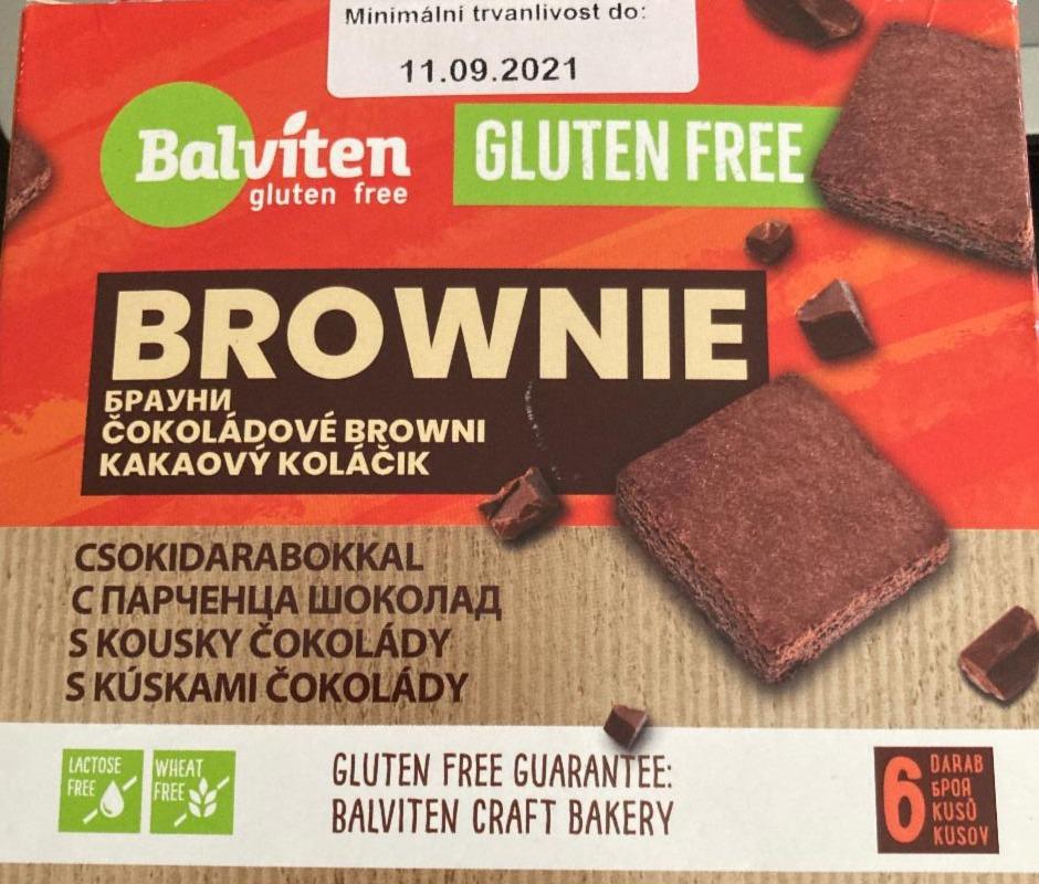 Fotografie - Brownie kakaový koláčik s kúskami čokolády gluten free Balviten