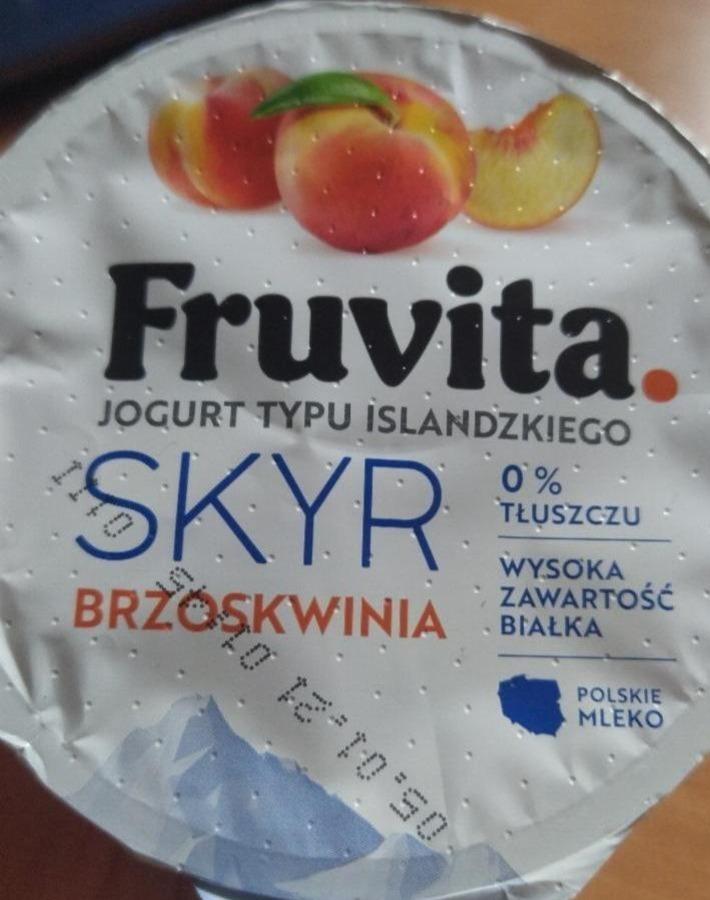 Fotografie - Jogurt typu islandzkiego Skyr broskwinia 0% Fruvita