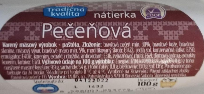 Fotografie - Pečeňová nátierka Coop Tradičná kvalita