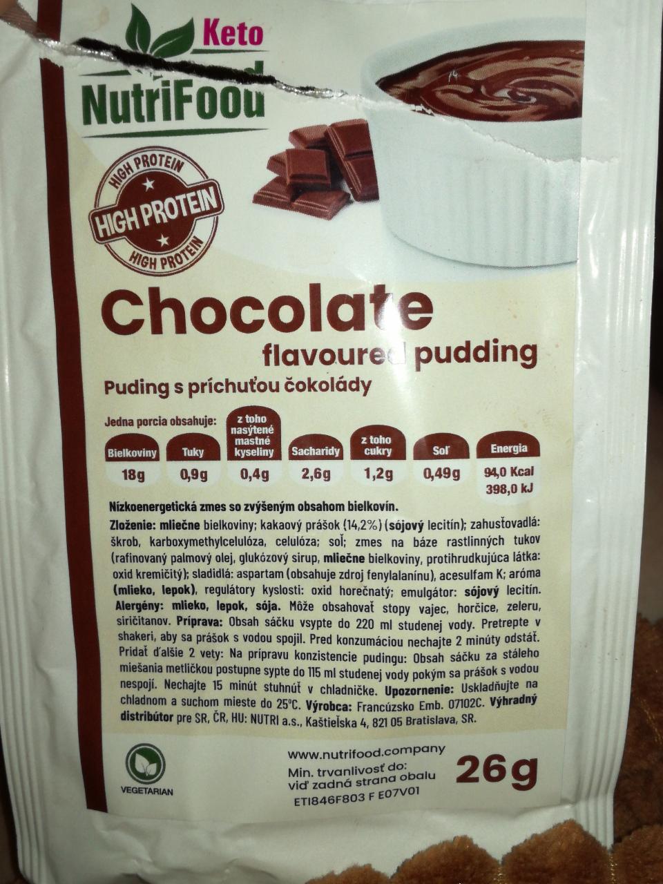 Fotografie - Nutrifood chocolate pudding