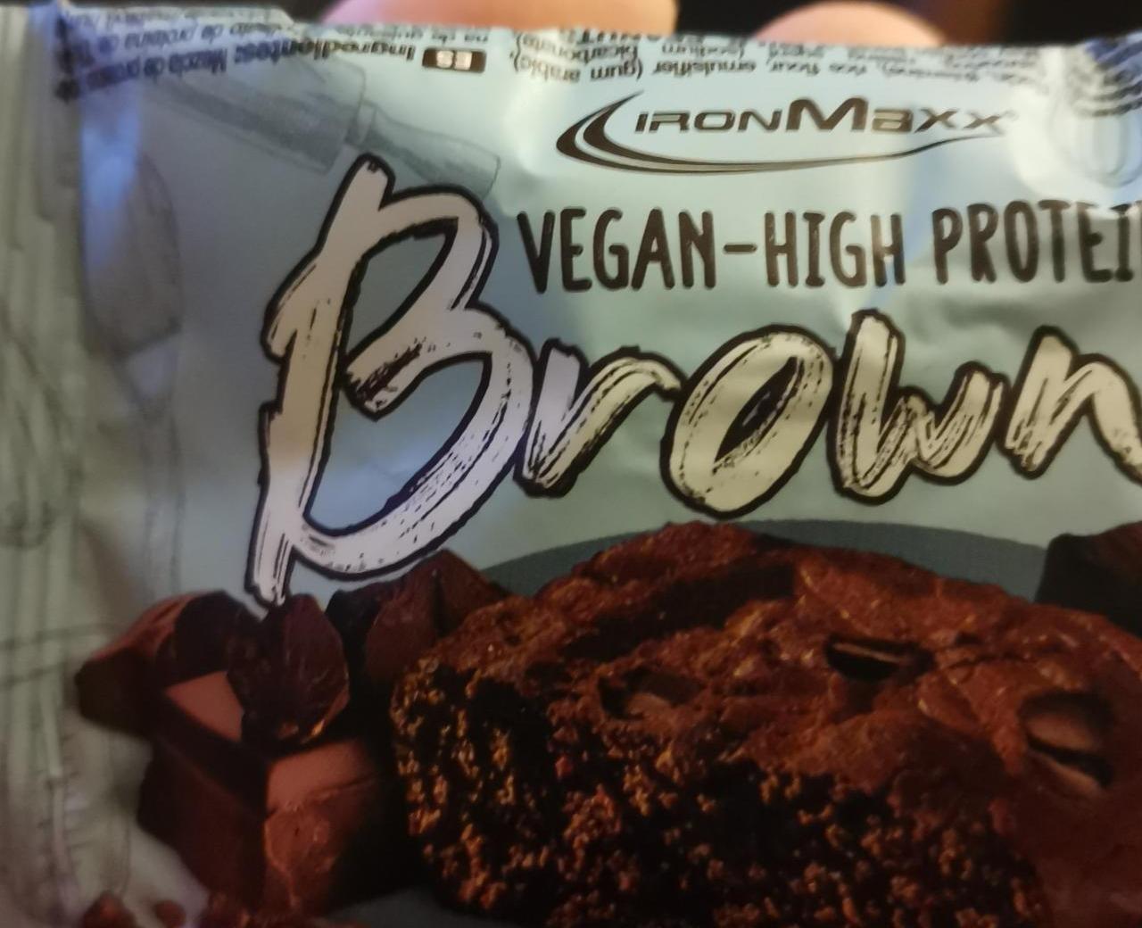 Fotografie - Vegan-High protein Brownie double chocolate IronMaxx