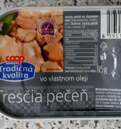 Fotografie - Tresčia pečeň vo vlastnom oleji Coop Tradičná kvalita