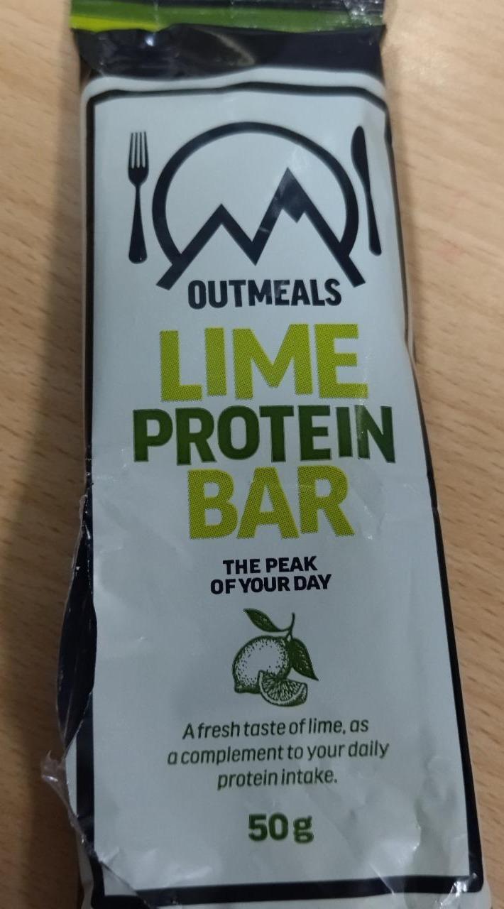 Fotografie - Lime protein bar Outmeals