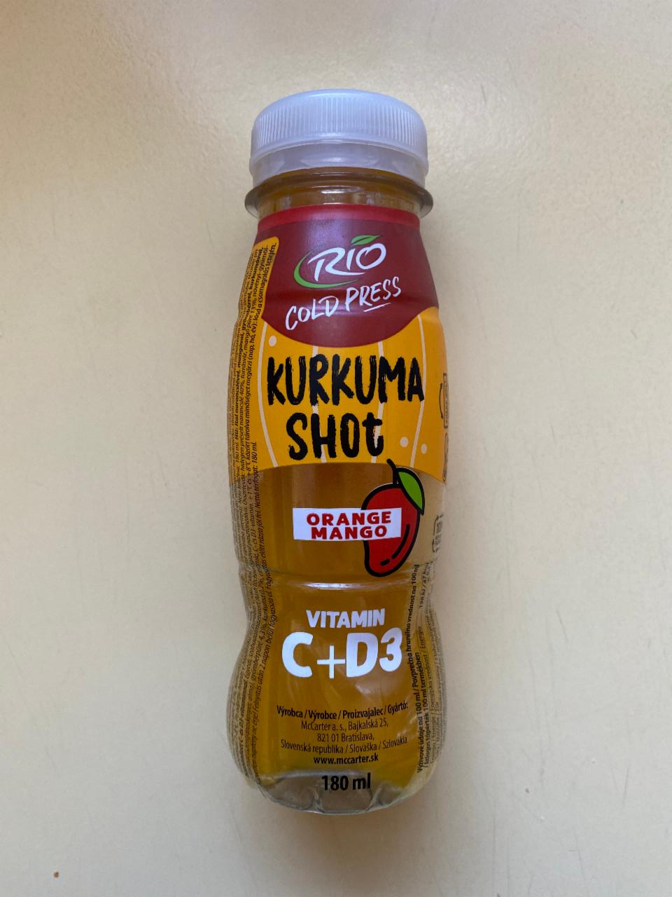 Fotografie - Kurkuma Shot Orange Mango Rio Cold Press