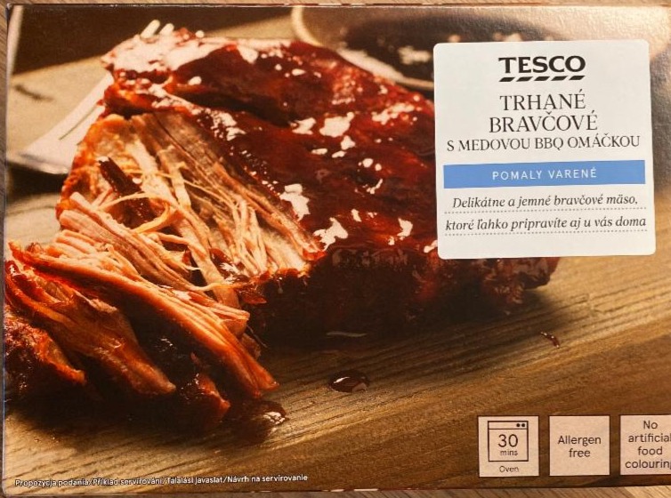 Fotografie - Trhané bravčové s medovou BBQ omáčkou Tesco