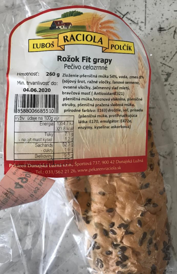 Fotografie - Rožok Fit grapy Raciola