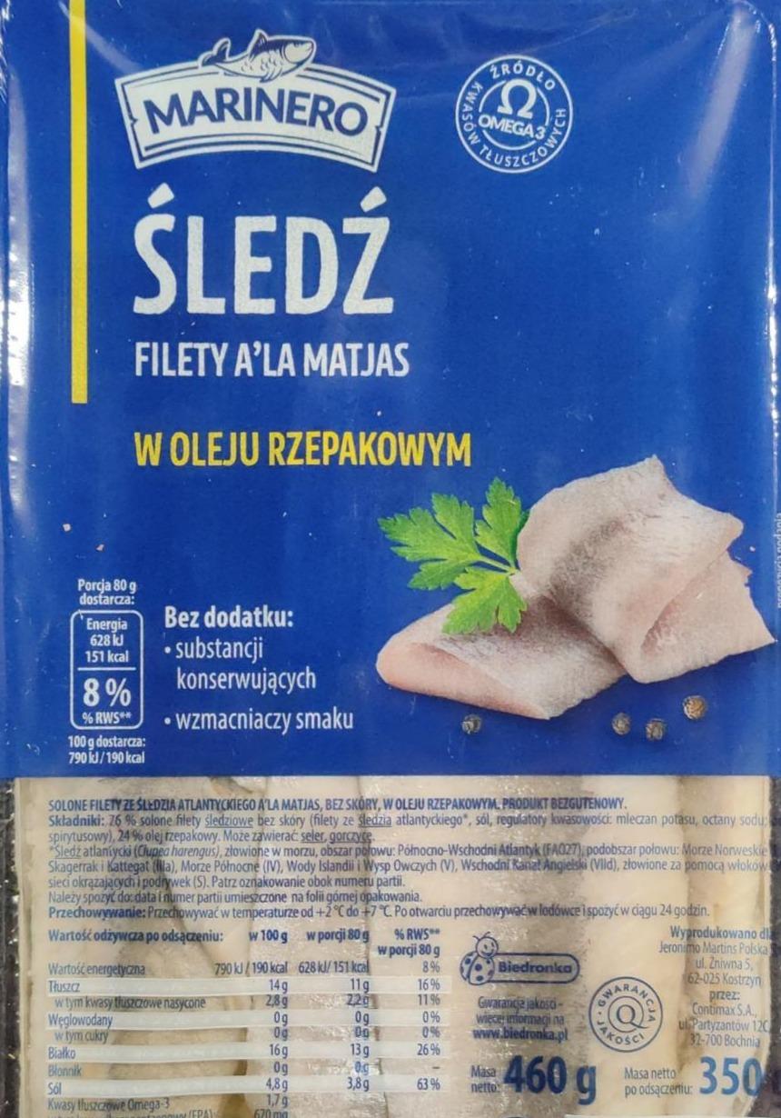 Fotografie - Śledź filety a'la matjas w oleju rzepakowym Marinero