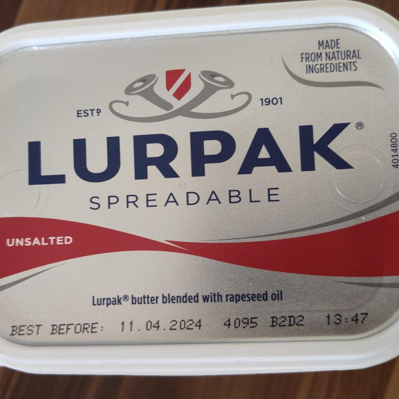 Fotografie - Lurpak Spreadable Unsalted