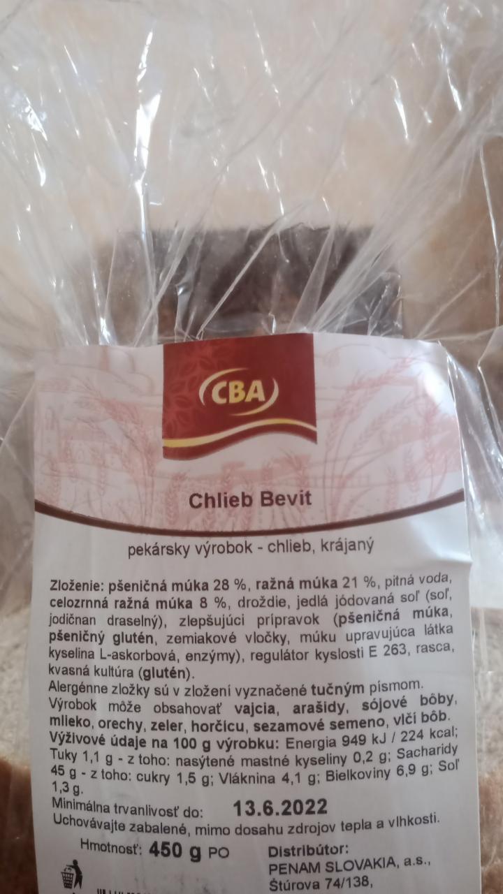 Fotografie - Chlieb Bevit CBA