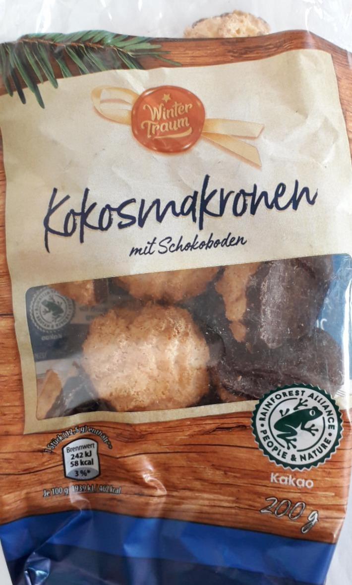 Fotografie - Kokosmakronen mit Schokoboden Winter Traum