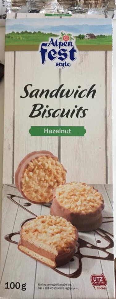 Fotografie - Sandwich Biscuits Hazelnut Alpen Fest style