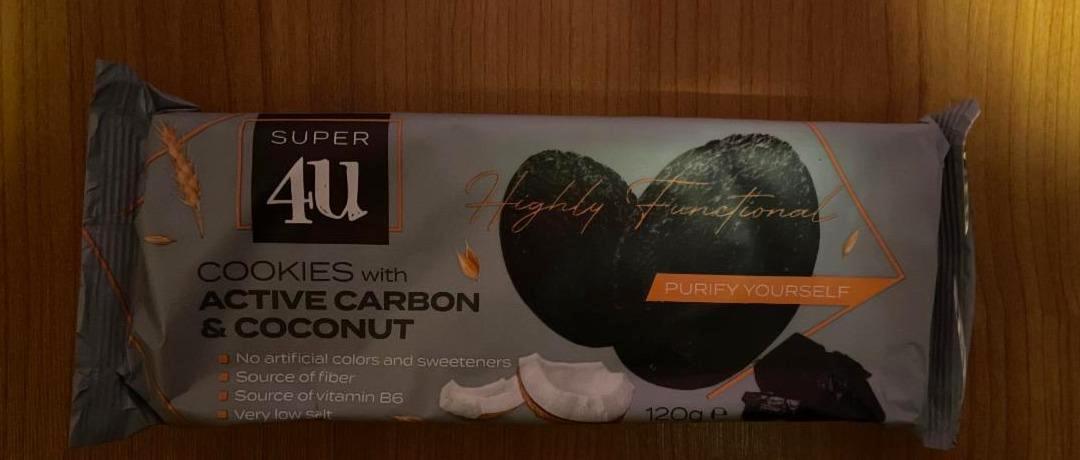 Fotografie - Cookies with active carbon & coconut Super 4U