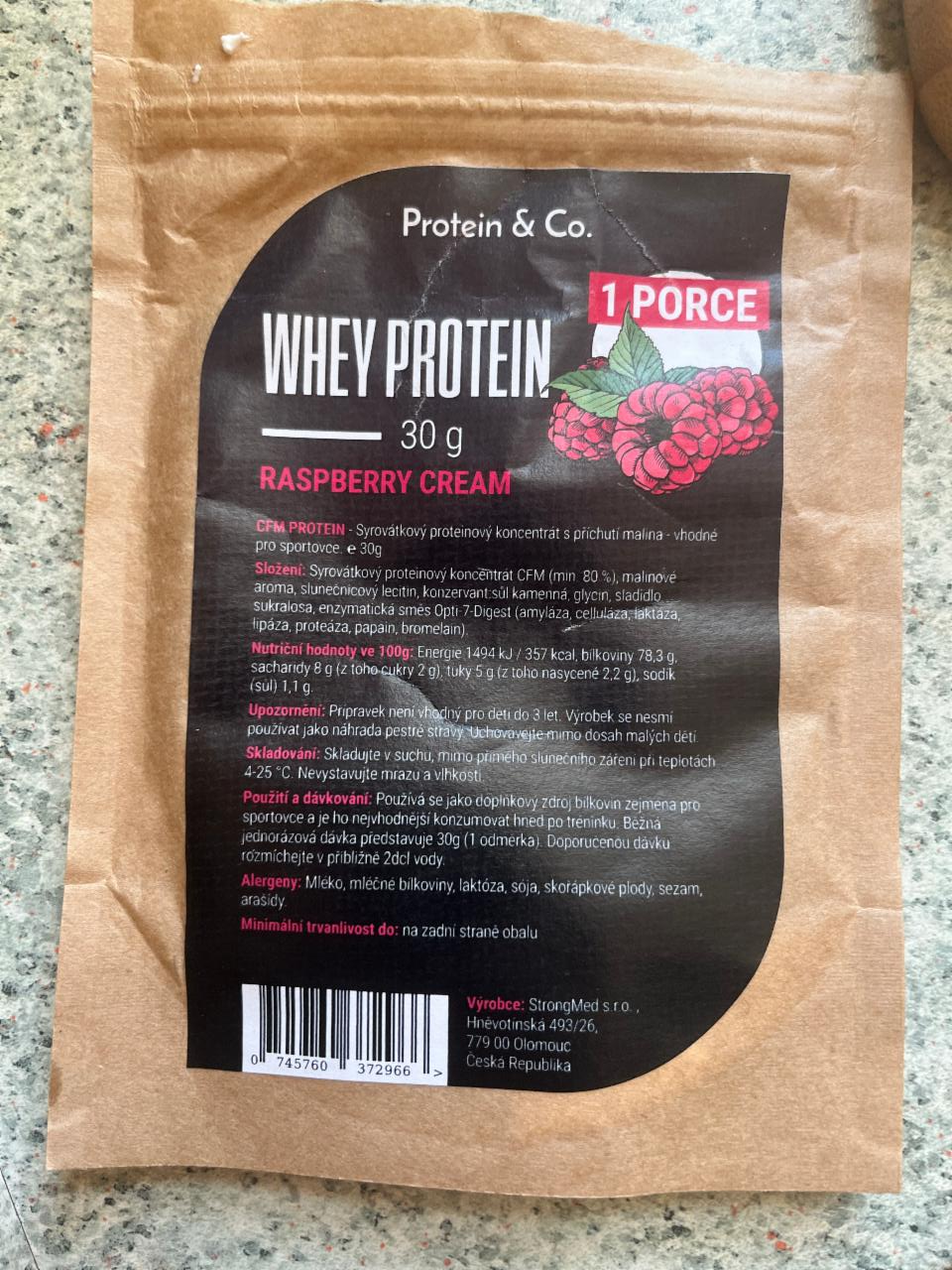 Fotografie - Whey Protein Raspberry cream Protein & Co.