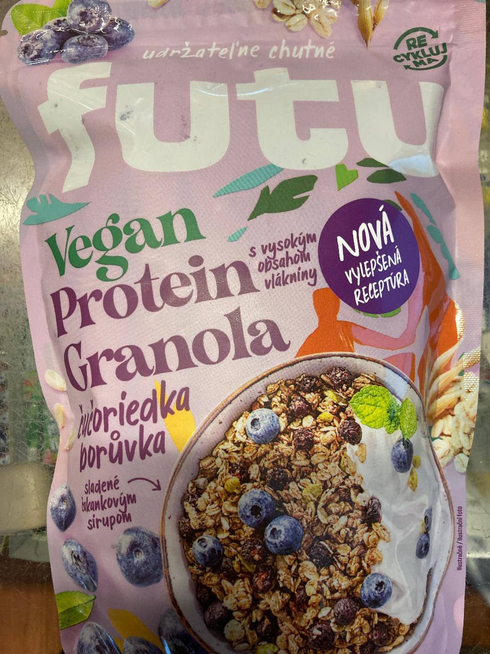 Fotografie - Vegan Protein Granola čučoriedka Futu