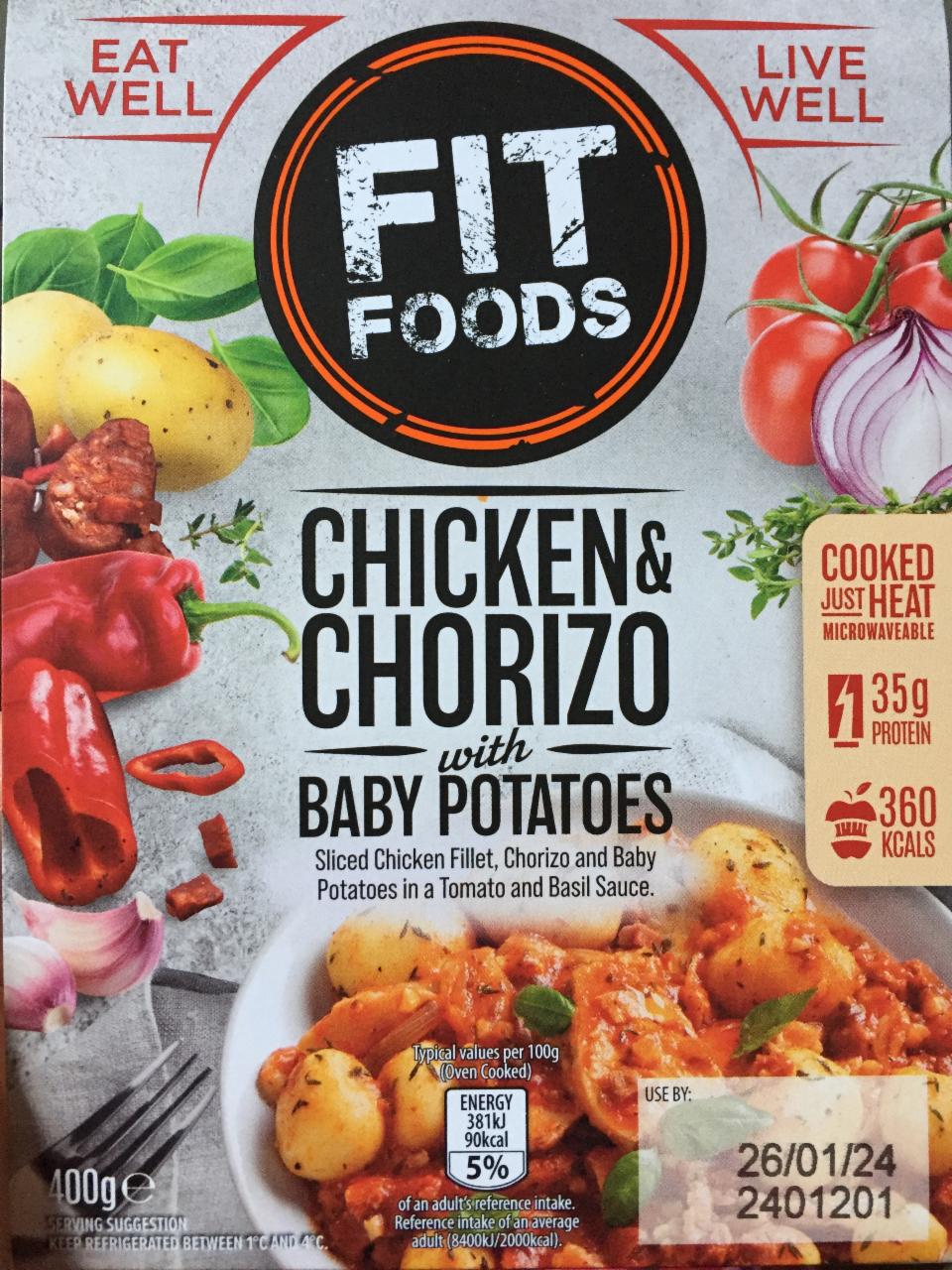 Fotografie - Chicken & chorizo with baby potatoes Fit Foods