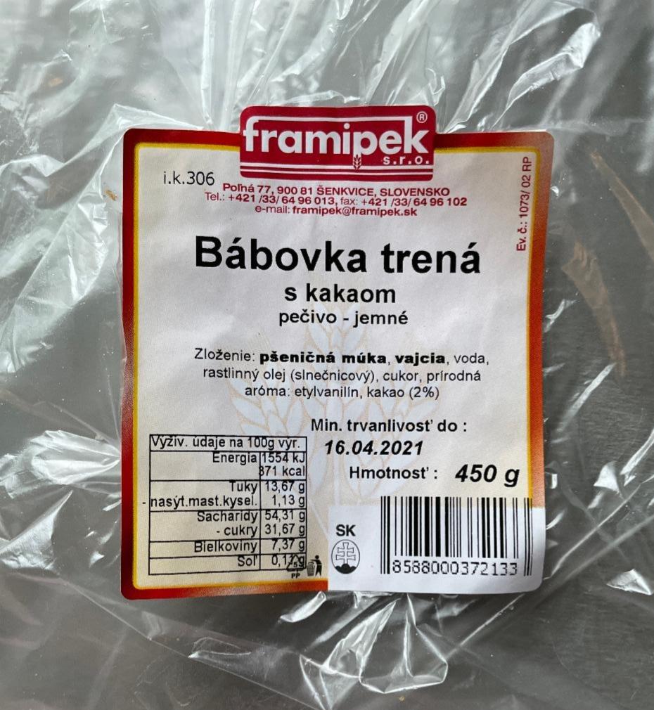 Fotografie - Bábovka trená s kakaom Framipek
