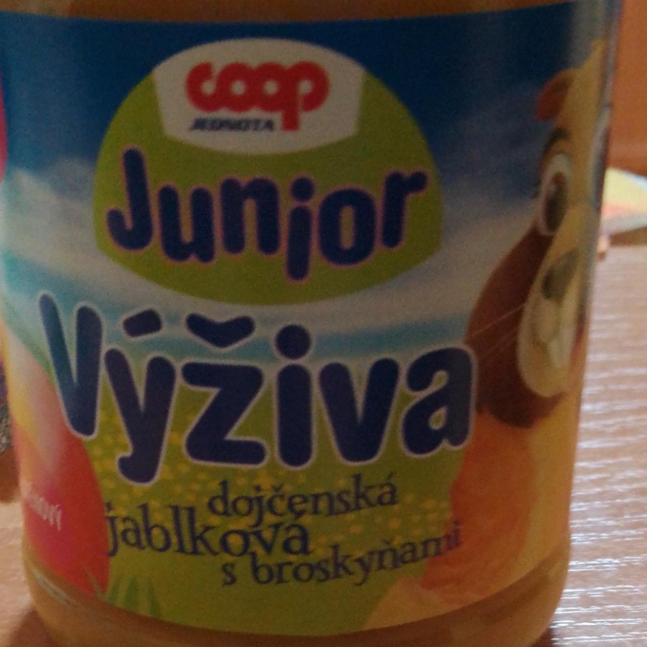 Fotografie - Výživa dojčenská jablková s broskyňami Coop Jednota Junior