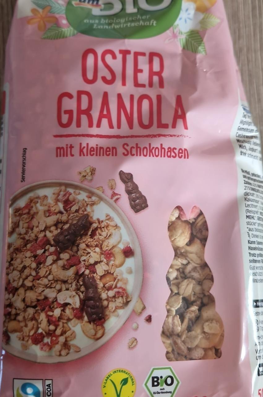 Fotografie - Oster granola mit kleinen schokohasen dmBio