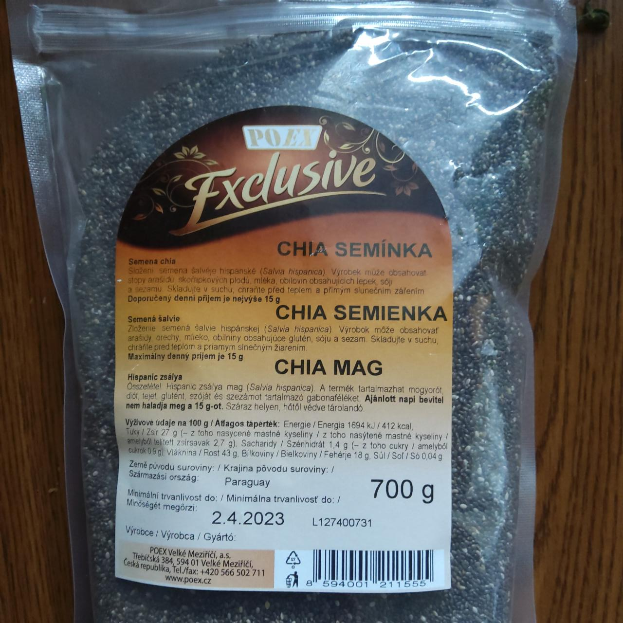 Fotografie - Chia semienka POEX Exclusive