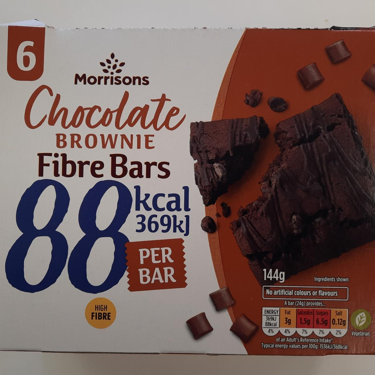 Fotografie - Chocolate Brownie Fibre Bars Morrisons