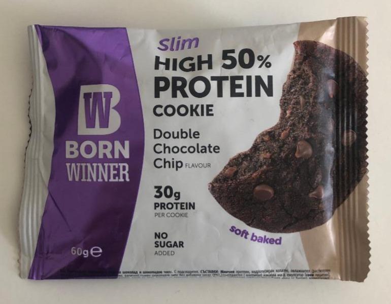 Fotografie - Slim High 50% protein cookie double chocolate chip Born Winner