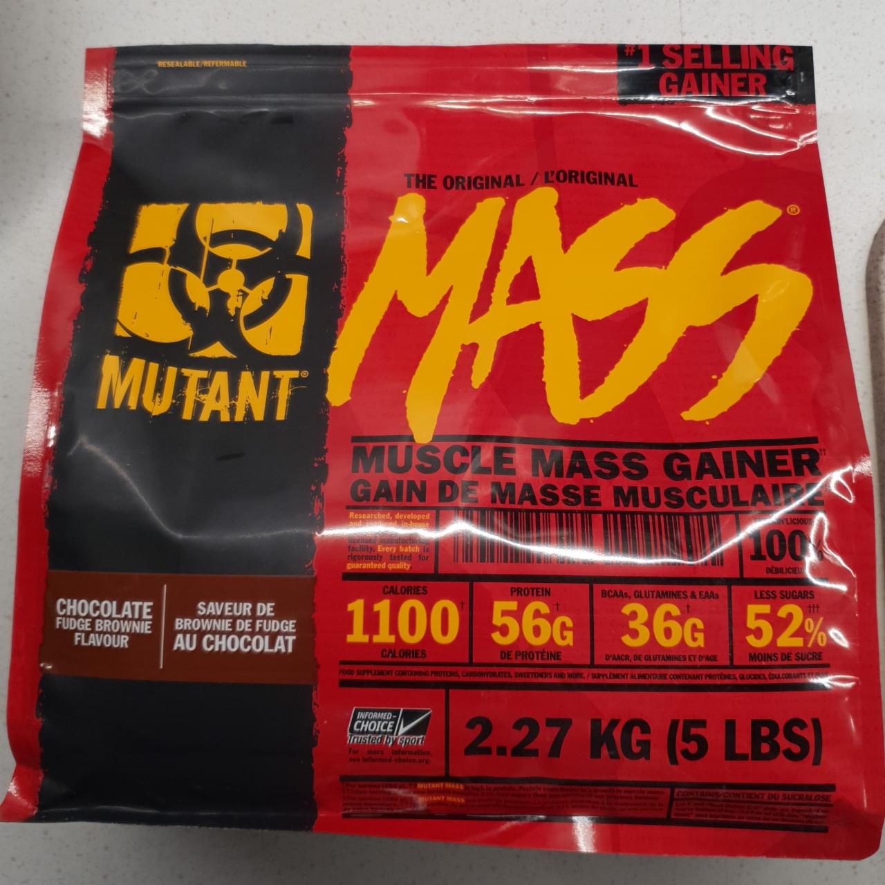 Fotografie - Muscle Mass Gainer Chocolate fudge Brownie flavour Mutant