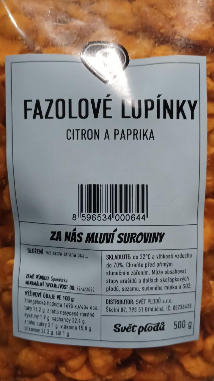 Fotografie - Fazolové lupínky Citron a paprika Svť plodu