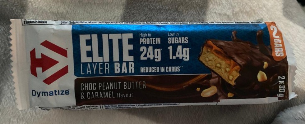 Fotografie - Dymatize Elite Layer Bar Choc peanut butter & caramel